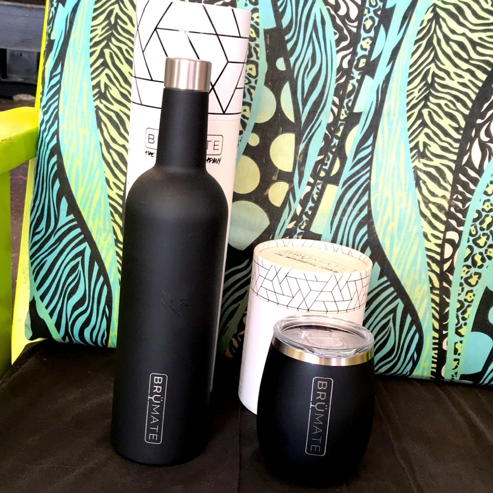 Matte Black Winesulator and Uncork'd glass